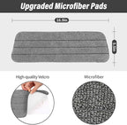 16.5 inch Mop Pads Refills, 3 Pack Microfiber Reusable Replacement Mop Pads - Image 2