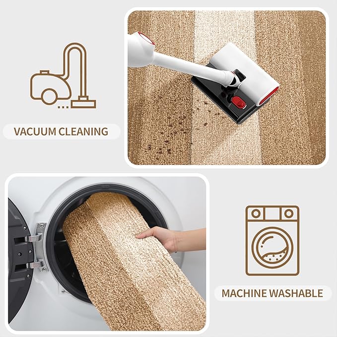 Kitinjoy Indoor Outdoor Door Mat, 48x32 Non-Slip Absorbent Dirt Trapper - Image 5