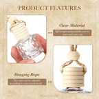 BBTO 50 Pcs Hanging Car Air Freshener Car Diffuser Bottles Empty Glass Perfume - Image 4