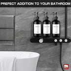 GMISUN Black Shampoo and Conditioner Dispenser, Shower Soap Dispenser Bottles - Image 4
