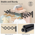 APEXCHASER Clothes Drying Rack Wall Mount, Laundry Drying Rack, Accordion - Image 8