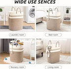 Woven Laundry Basket for Clothes, 100 L Large Rectangle Laundry Hampers - Image 7