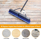 24 inches Push Broom Outdoor for Deck Driveway Garage Yard Patio Concrete Floor - Image 4