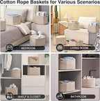 Small Storage Baskets for Organizing, Woven Storage Baskets for Shelves - Image 4