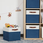 HNZIGE Cube Storage Baskets, Fabric Storage Cubes 12 x 12, Decorative Storage - Image 4