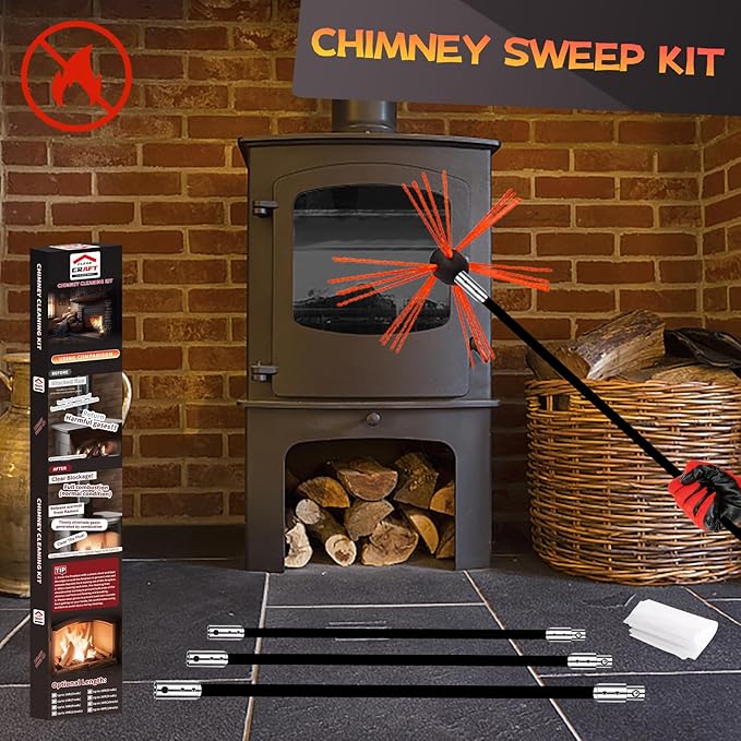 20 Feet Chimney Sweep Kit, Chimney Cleaning Kit - Image 7