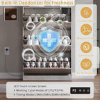 Shoe Cabinet with Odor Control and Back Panels, Deodorizing Slim 3-Flip Shoe - Image 3