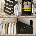 Aheaplus Closet System, 4-9Ft Closet Organizer - Image 3