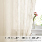 NICETOWN Sheer Door Curtain for Window, Farmhouse French Door Curtain for Front - Image 5