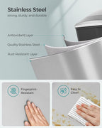 SONGMICS Slim Trash Can, 13-Gallon Garbage Can - Image 4