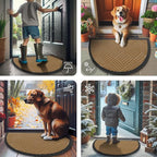 Smiry Half Circle Front Door Mat Outside Entrance, Heavy Duty Outdoor Indoor - Image 7