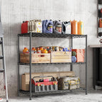 3- Shelf Metal Shelving Unit 35.6Wx14Dx36H Adjustable Storage Shelves Heavy - Image 6