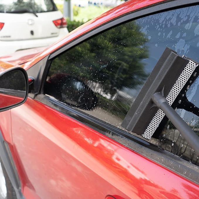 Matthew All Purpose Window Squeegee w/Premium Microfiber Cloth, Car Squeegee - Image 4