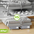 Under Bed Storage with Wheels, Underbed Storage Bins, XXL 60L Rolling Metal - Image 7
