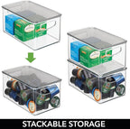 mDesign Plastic Deep Storage Bin Box Container - Image 7