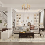Small 38 Inches Long White Ottoman Bench - Image 7