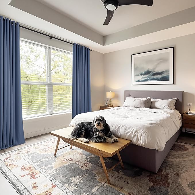 PONY DANCE Stone Blue Small Curtains - Image 6