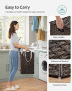 SONGMICS Laundry Hamper with Lid, 110L Clothes Hamper with 2 Removable Liner - Image 7