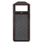 Square Waste Container with Dome Lid | Commercial Outdoor Garbage and Trash by RIGMEC