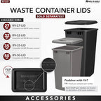 Rev-A-Shelf Double Trash Can Under Kitchen Cabinets Pullout, 35 Quart 8.75 - Image 7