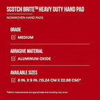 3M Scotch-Brite Heavy Duty Hand Pad 7440B, 6 in x 9 in, Hand Sanding Pad - Image 6