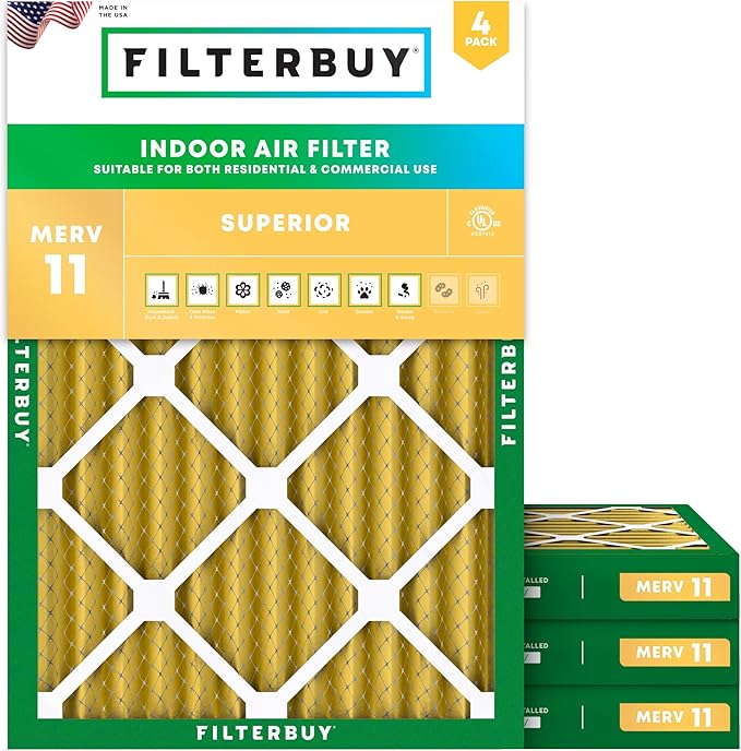 Filterbuy 24x28x2 Air Filter MERV 11 Allergen Defense Replacement, by Filterbuy