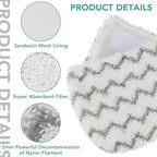 Sgizoku S1000 S2001 Steam Mop Replacement Pads - Image 4
