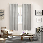 YoungsTex Dark Grey Linen Curtains 72 Inch Long 2 Panels - Image 2