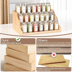 Tiered Spice Rack Organizer for Cabinet, Wooden Spice Rack for Countertop - Image 6