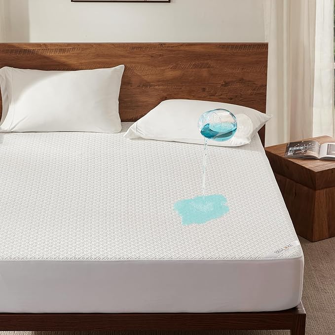 BEDLORE Queen Mattress Protector, Waterproof Noiseless Mattress Cover by Bedlore