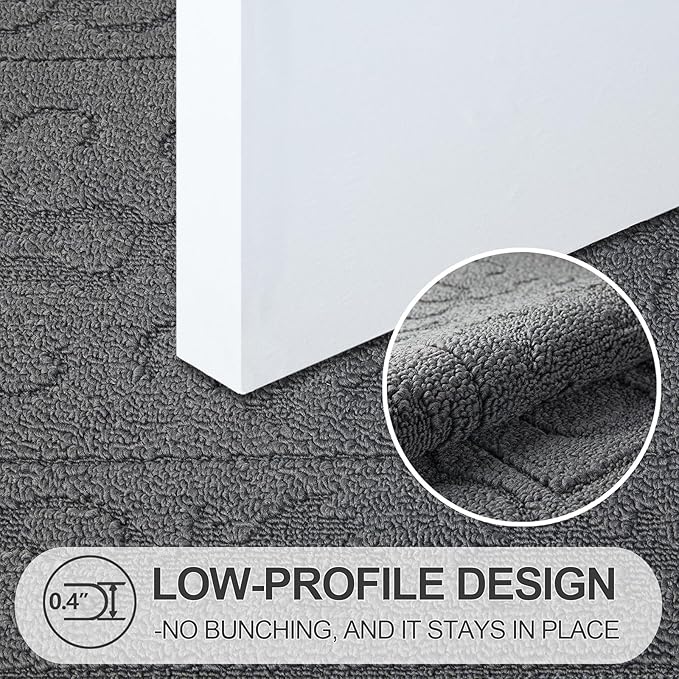 FONEYI Indoor Door Mat 20" x 32", Dirt Trapper Door Mats Non-Slip Entryway Rugs - Image 3