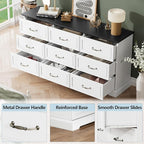 9 Drawer Dresser for Bedroom, Rustic Farmhouse Dresser - Image 5
