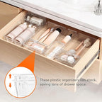 12-Pack Clear Plastic Drawer Organizer Trays – Multi-Use Acrylic Storage Bins - Image 7