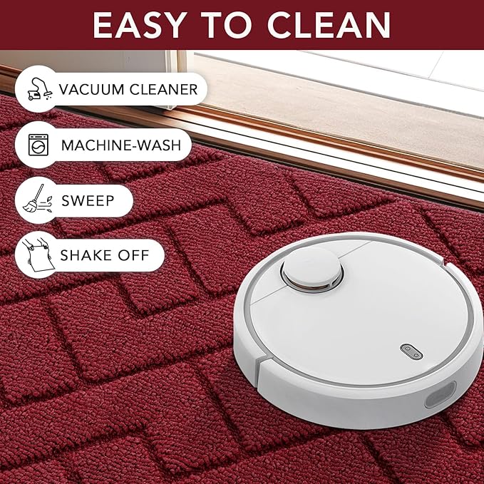 hicorfe Indoor Door Mat, Non Slip Door Mats, Absorbent Resist Dirt Entrance - Image 7