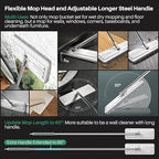 JOYMOOP Mop and Bucket with Wringer Set, Flat Squeeze Mop Flat Head, Dust Mops - Image 4
