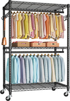 FUTASSI P1 Plus Rolling Clothes Rack, 22mm Diameter Heavy Duty Garment Rack by FUTASSI