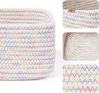 Small Storage Baskets for Organizing | Closet Organizer Bins | Shelf Toy Basket - Image 2