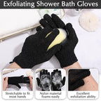 Anezus Exfoliating Back Scrubber Bath Gloves Set, Exfoliating Shower Towel - Image 3