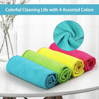 HOMEXCEL Microfiber Cleaning Cloth, 8 Pack Cleaning Rags, Cleaning Towels - Image 3