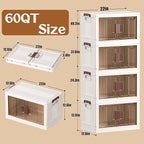 60GAL/240QT 4 Tier Large Stackable Storage Bins - Image 2