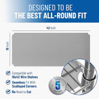 Shelf Liners for Wire Shelf System: Set of 5 in Graphite: 18 x 42 inch: Plastic - Image 2