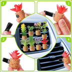 8 Pieces Artificial Plant Air Vent Clips Succulents - Image 3