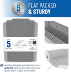 Shelf Liners for Wire Shelf System: Set of 5 in Graphite: 18 x 42 inch: Plastic - Image 3