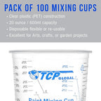 TCP Global 20 oz. Graduated Plastic Mixing Cups - Image 4