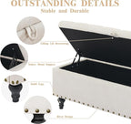 50" Storage Ottoman Bench, Tufted Ottoman - Image 4