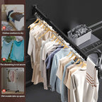 Wall Mounted Clothes Hanger, Aluminum Clothes Drying Rack, Space Saver - Image 4