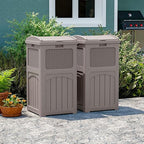 Patiowell 36 Gallon Outdoor Trash Can, Resin Outdoor Garbage Can - Image 2