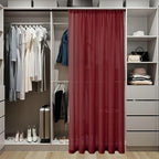 Tollpiz Small Sheer Door Curtain Closet Linen Textured Curtain Sheers Doorway - Image 3