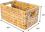 Set of 6 Wicker Storage Basket, Water Hyacinth Storage Baskets, Wicker Storage - Image 2
