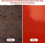 4-in-1 Rust Converter & Metal Primer, 141 Fl OZ Red Rust Inhibitor Paint - Image 3